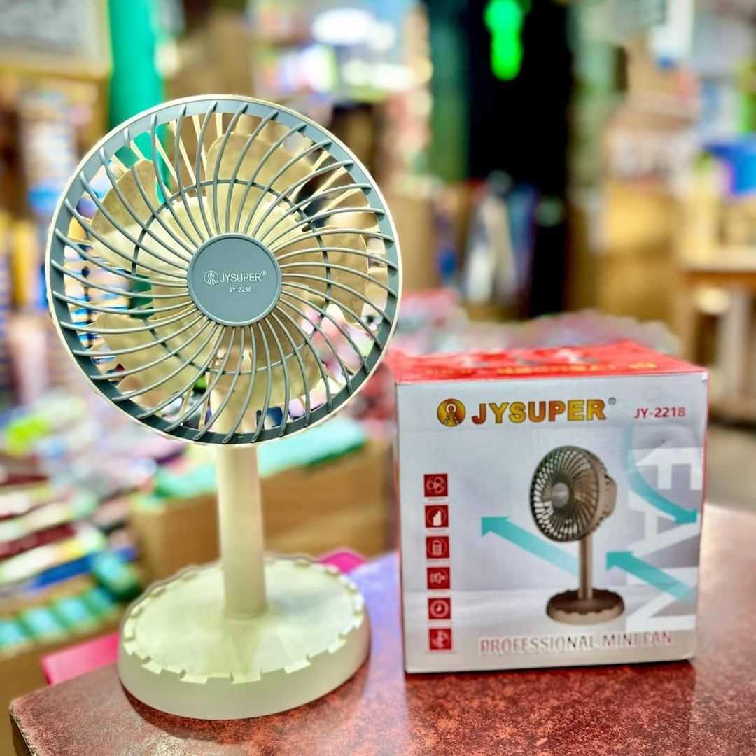 JYSUPER,Rechargeable,Multicolor,Portable,Mini,Table,Fan,(JY-2218),4000mAh,Battery,|,3,Speed,|,Powerful,Airflow