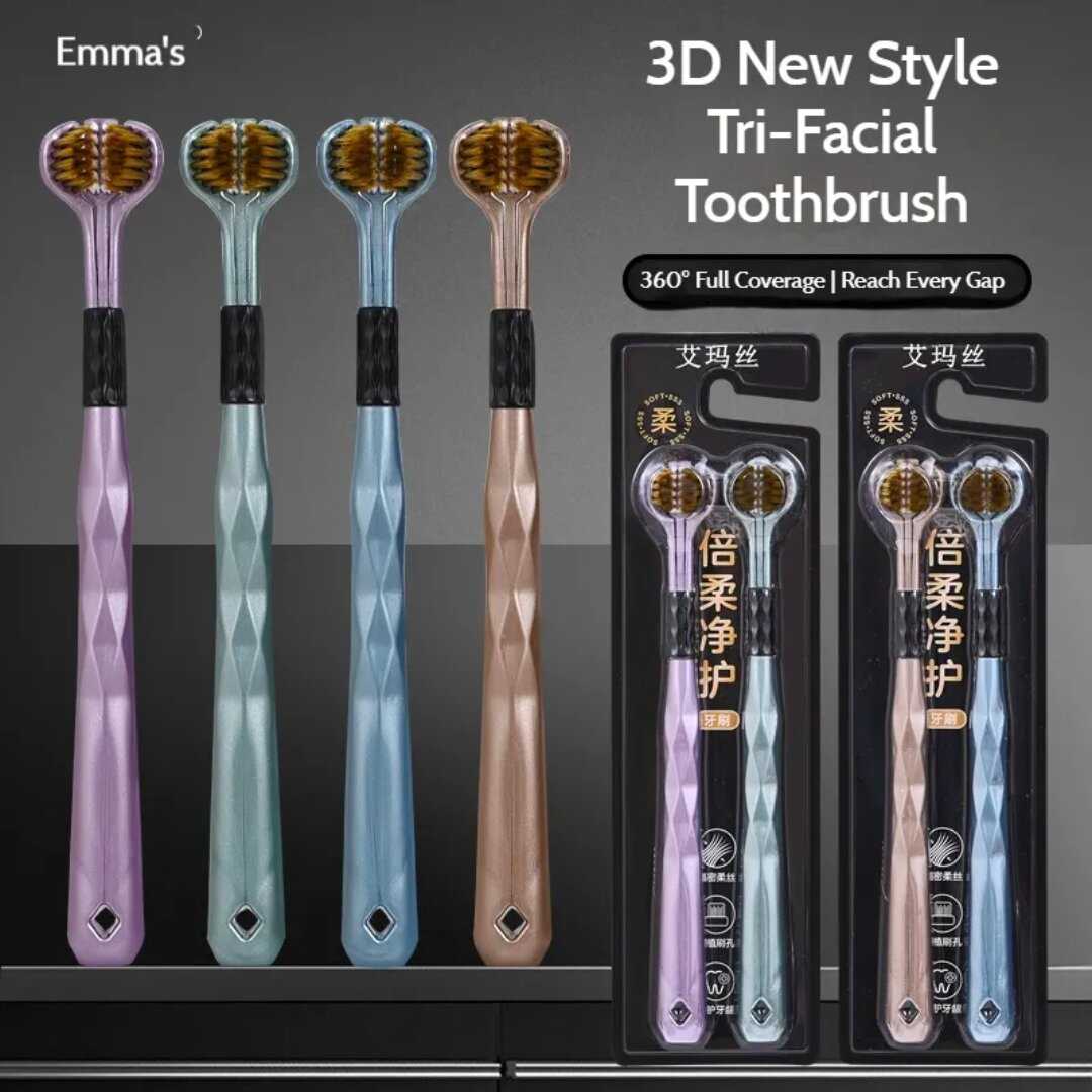 (3,pis),3-Side,Toothbrush,set