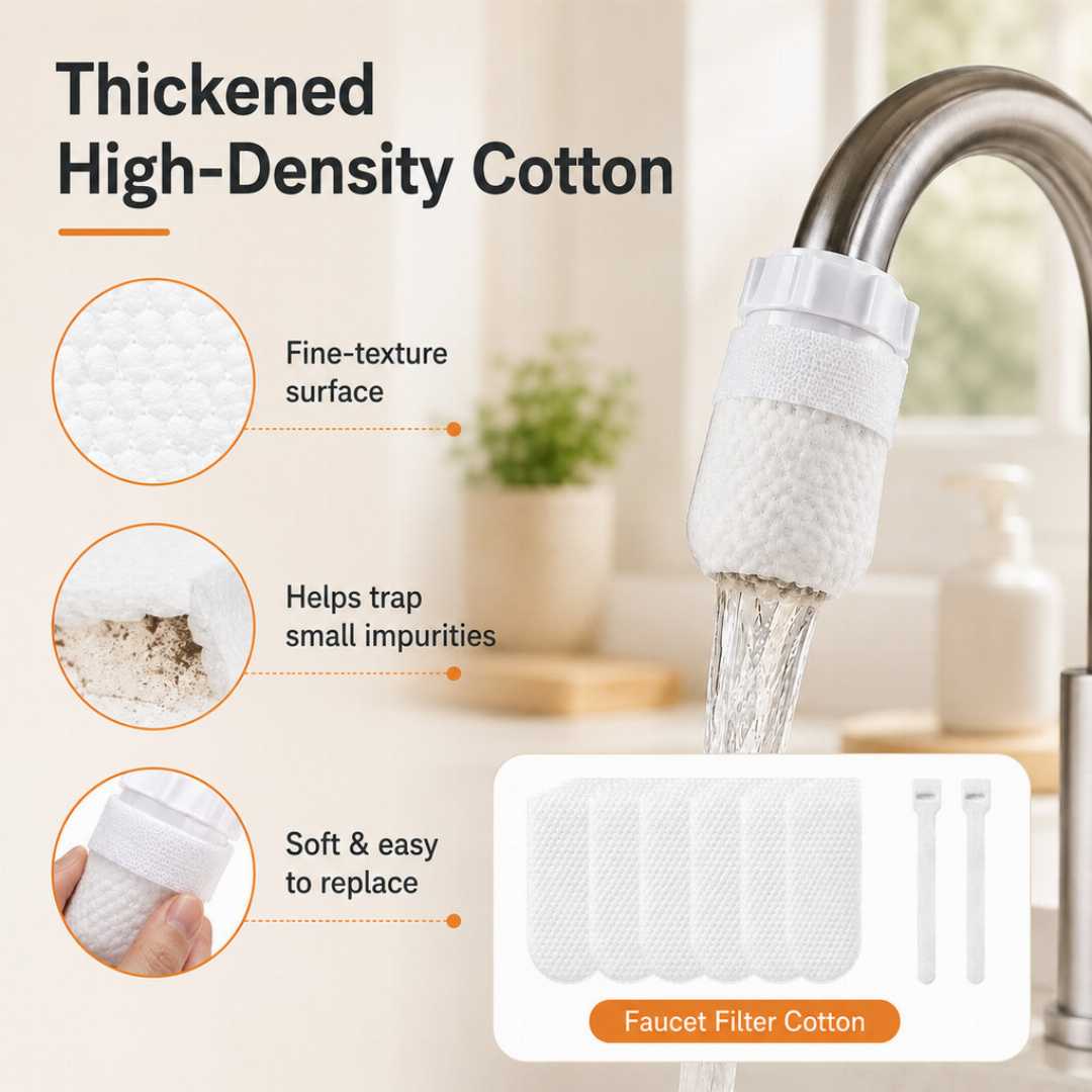 Faucet,filter,cotton,bag